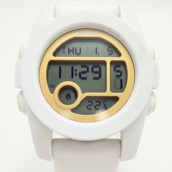 Nixon That's What She Said Unit 40 White Mens Digital 44mm Watch w New Battery - Picture 6 of 15
